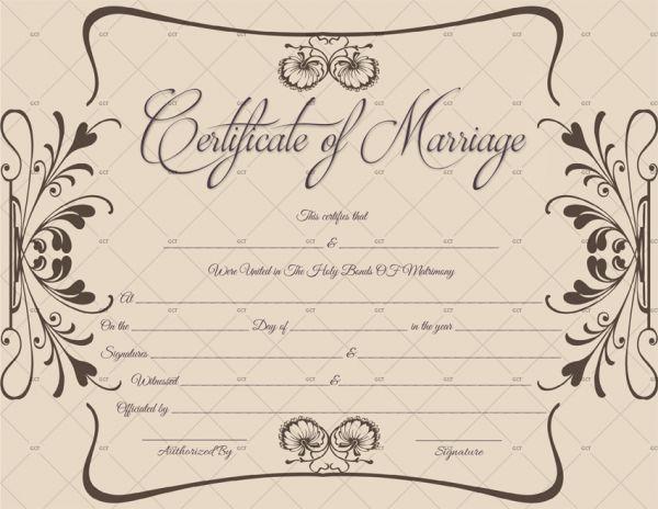 marriage certificate