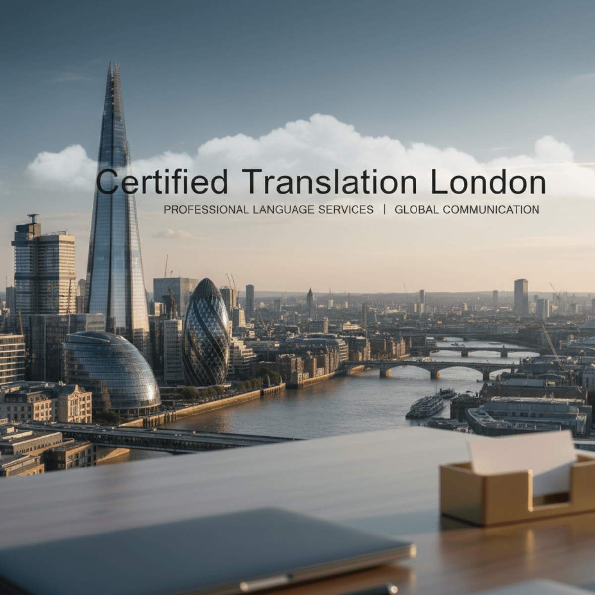 London skyline representing professional translation firms in London providing certified business translation services