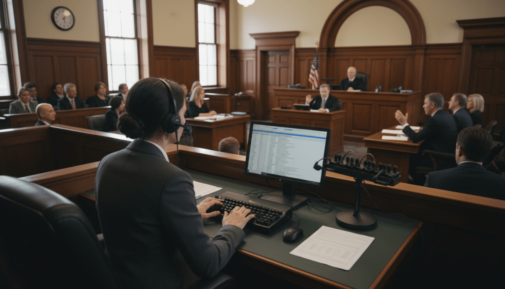 How to become a court transcriber recording UK court proceedings