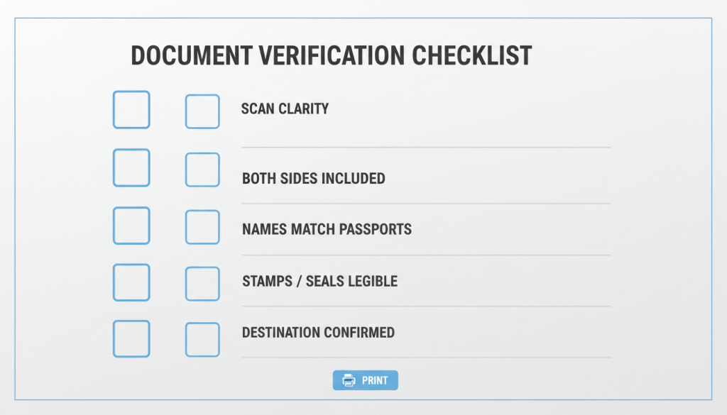 Checklist to prepare a marriage certificate for certified translation