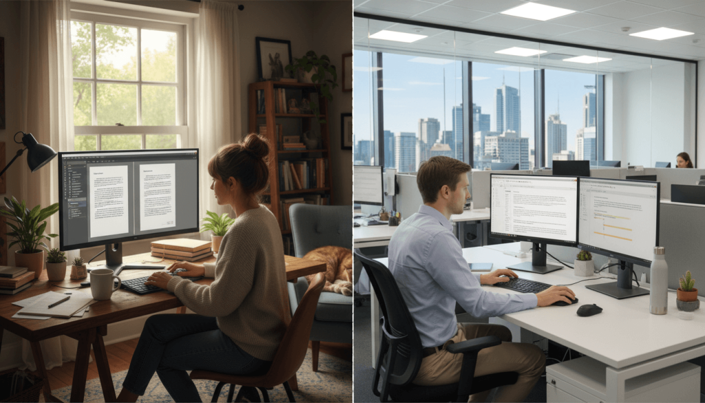 Freelance and in-house certified translator work environments