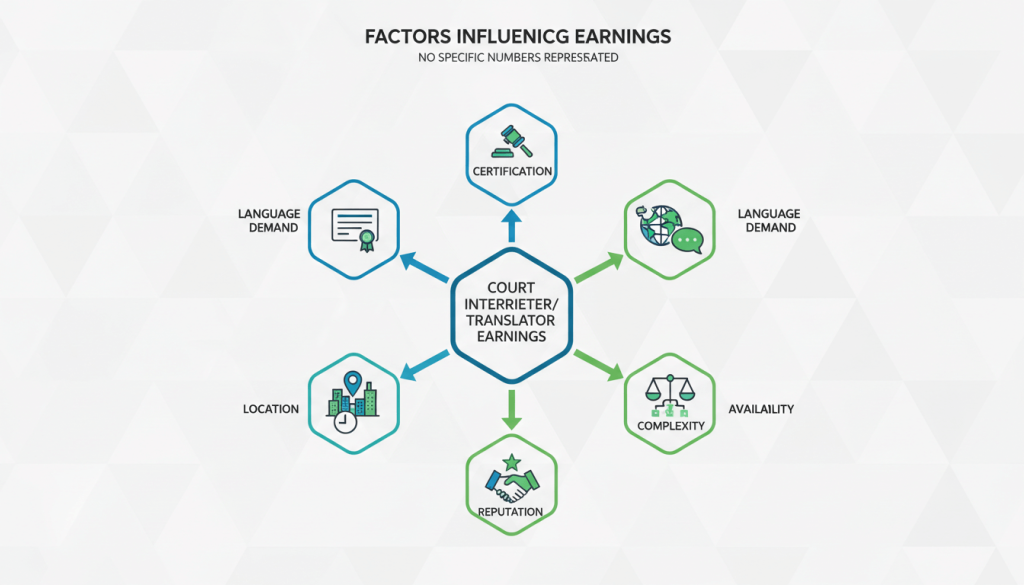 Key factors that influence how much court translators and court interpreters make