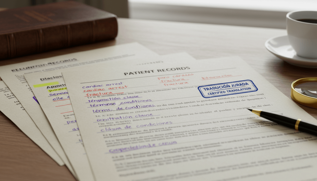 Specialised certified translation documents