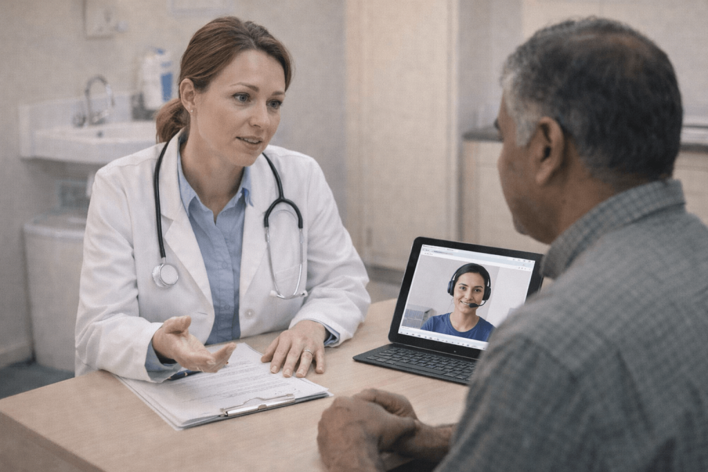Accessing an interpreter for an NHS GP appointment