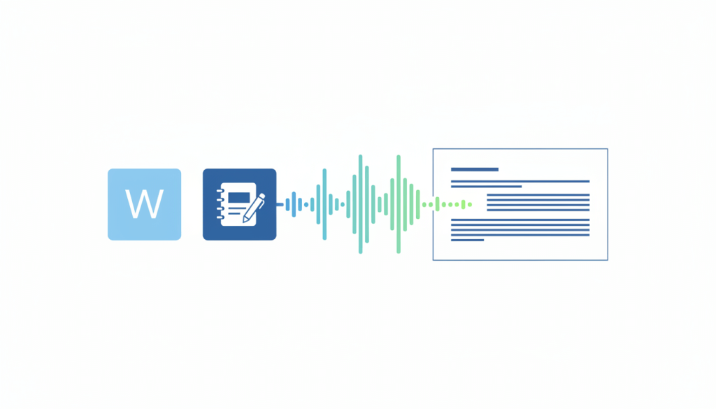 Audio waveform converting into text in Word and OneNote