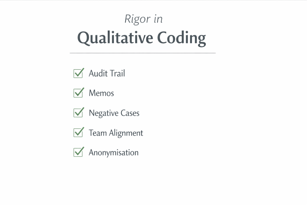 Checklist for rigorous qualitative coding of interview transcripts