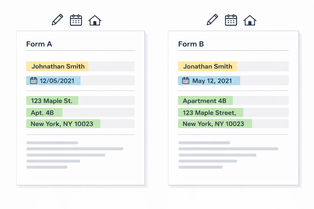 Consistency checks across translated ILR supporting documents