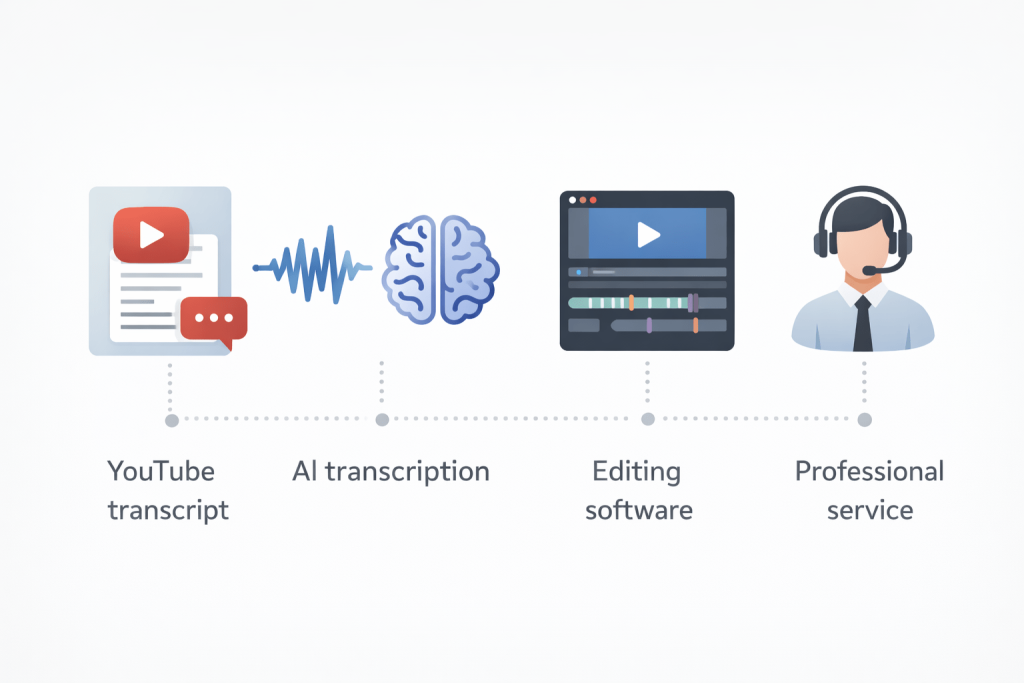 Four common ways to transcribe a video to text