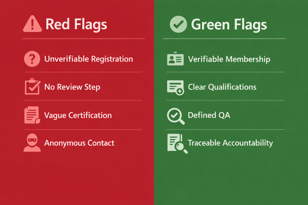 Red flags and green flags when choosing a registered translator UK