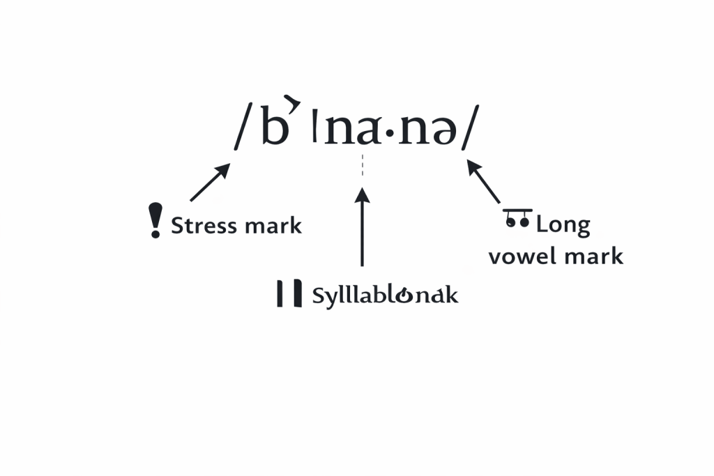 Step-by-step guide to reading phonetic transcription with stress and syllable breaks