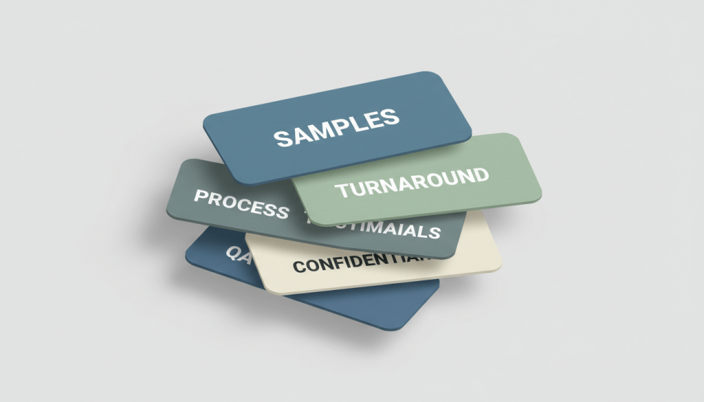 Visual showing the proof stack that builds trust in translation services